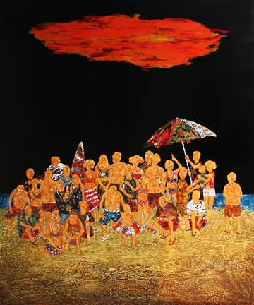 说明: D:\DDD\U盘资料\作品\漆画\2011，，《平凡之光》（120cm×100cm）2011年,.JPG